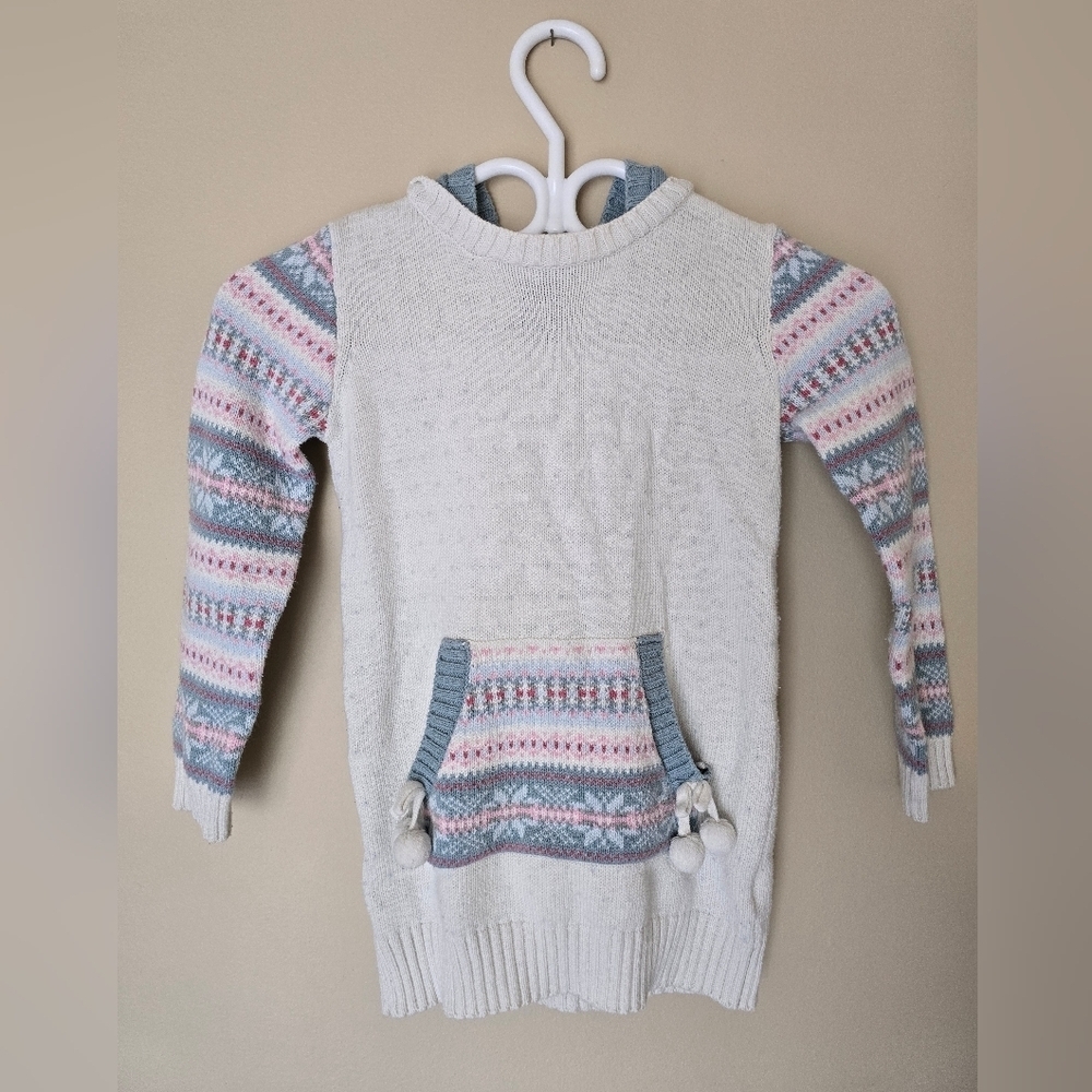 Cynthia Rowley Kids Hoodie White and Blue Pattern Size 5 6